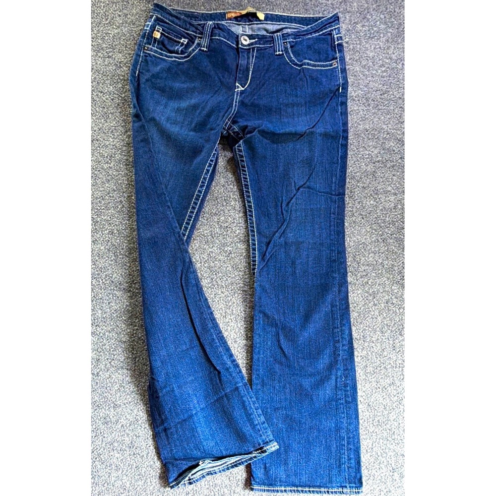 BIG STAR Women's Tall 32x32 Low Rise Bootcut Jeans Blue Stretch Western Cowgirl